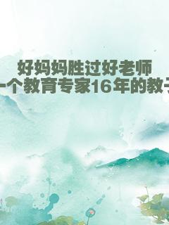 好妈妈胜过好老师――一个教育专家16年的教子手记